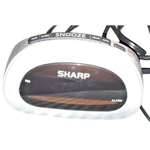 Sharp Travel Alarm Clock Digital SPC079 Compact 3.5" Backlight Tested